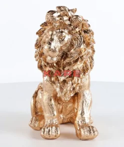Deko Figur Sitting Lion Gold 42Cm