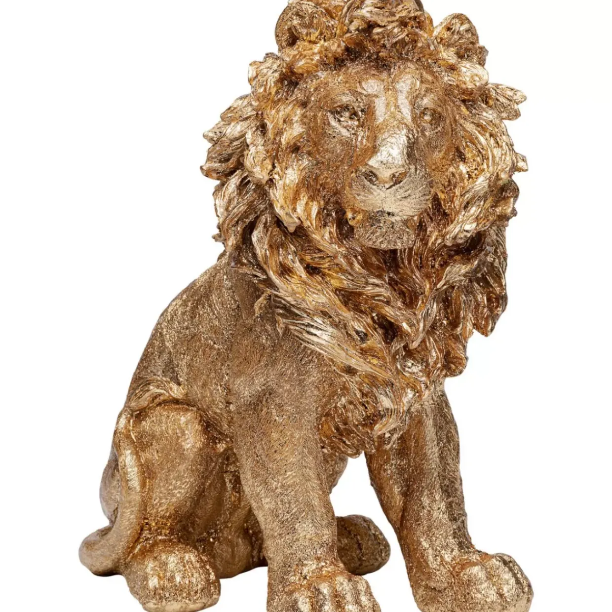 Deko Figur Sitting Lion Gold 42Cm