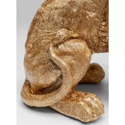 Deko Figur Sitting Lion Gold 42Cm