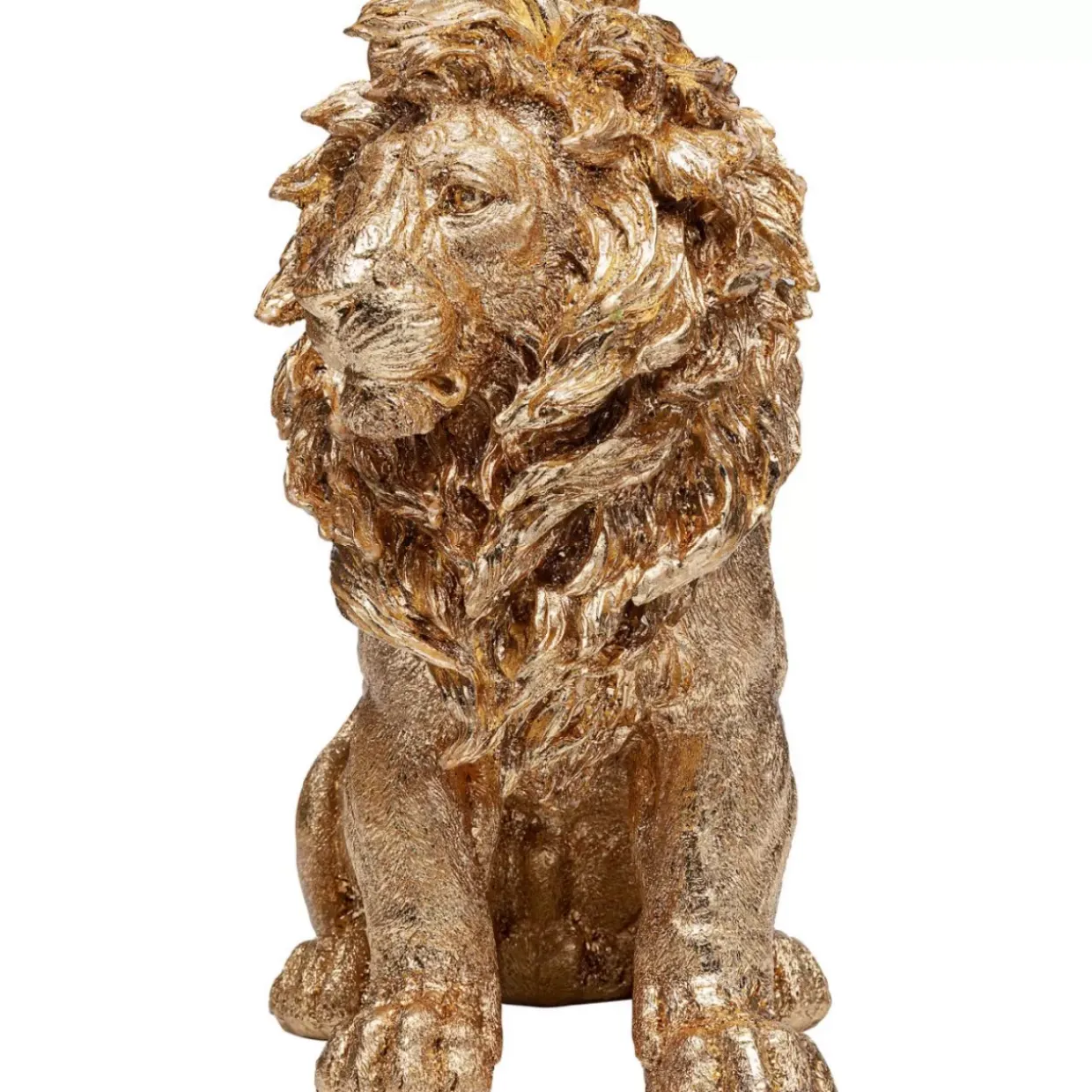 Deko Figur Sitting Lion Gold 42Cm