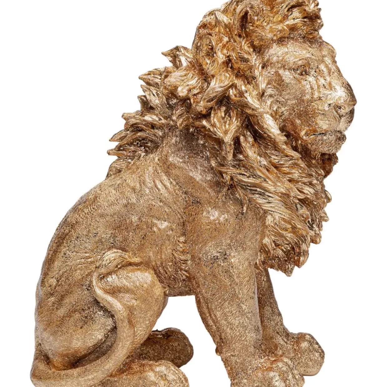Deko Figur Sitting Lion Gold 42Cm