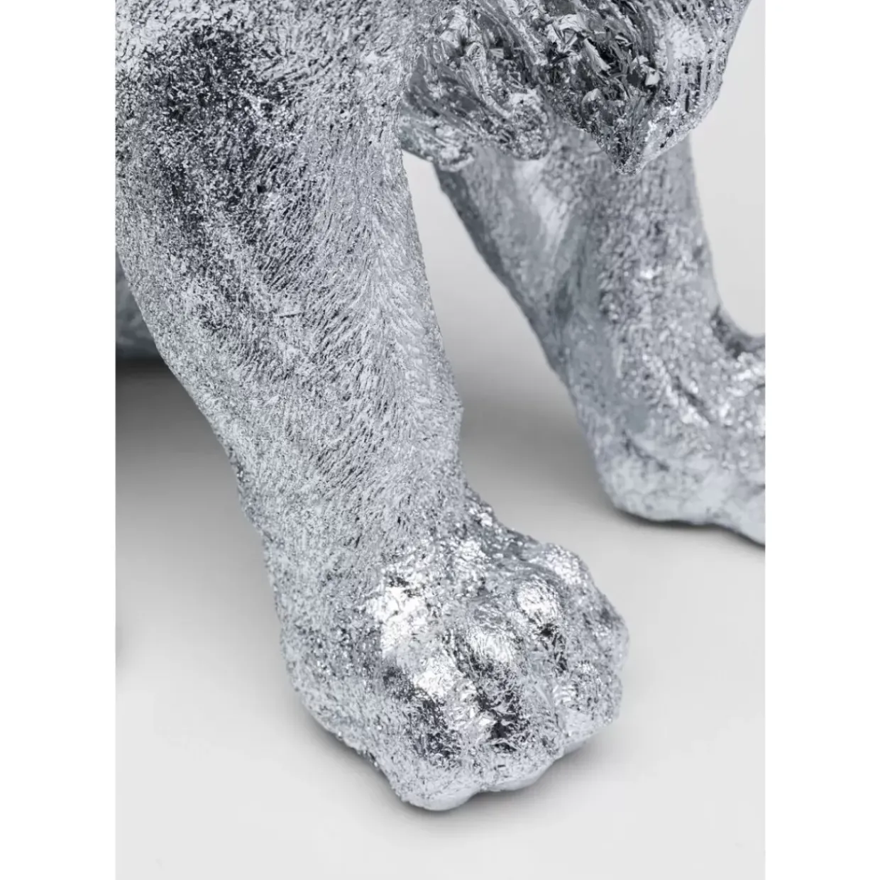 Deko Figur Sitting Lion Silber 42Cm