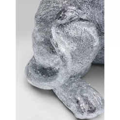 Deko Figur Sitting Lion Silber 42Cm