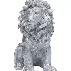 Deko Figur Sitting Lion Silber 42Cm