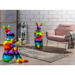 Deko Figur Sitting Rabbit Rainbow 80