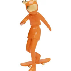 Deko Figur Skating Astronaut Orange 33Cm
