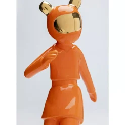 Deko Figur Skating Astronaut Orange 33Cm