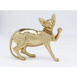 Deko Figur Standing Cat Audrey Gold 29Cm