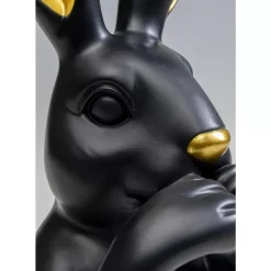 Deko Figur Sweet Rabbit Schwarz 31Cm
