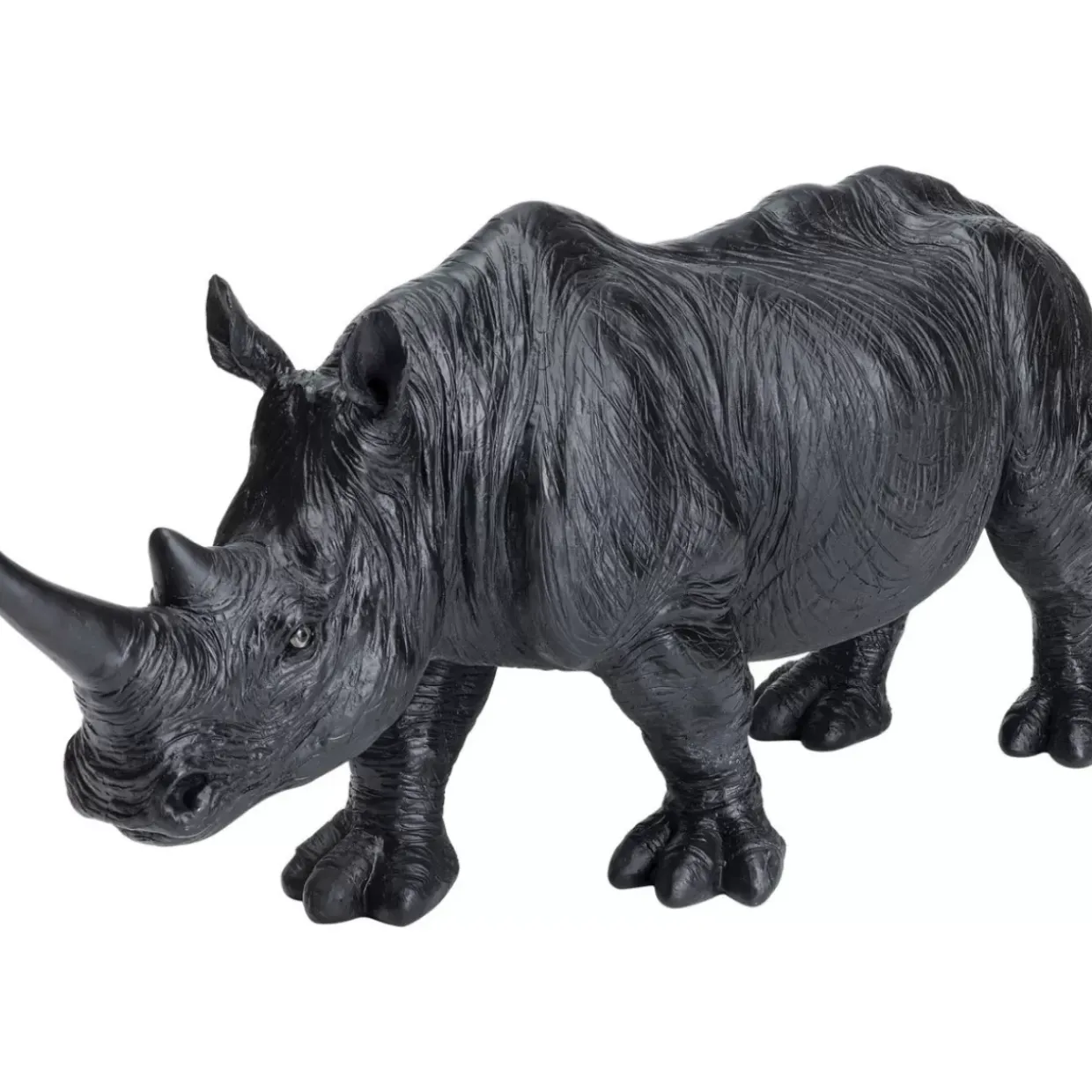Deko Figur Walking Rhino Schwarz