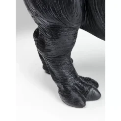 Deko Figur Walking Rhino Schwarz