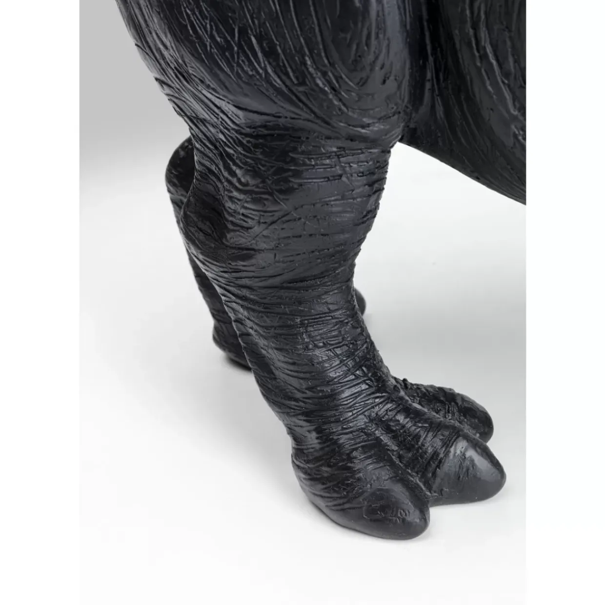 Deko Figur Walking Rhino Schwarz