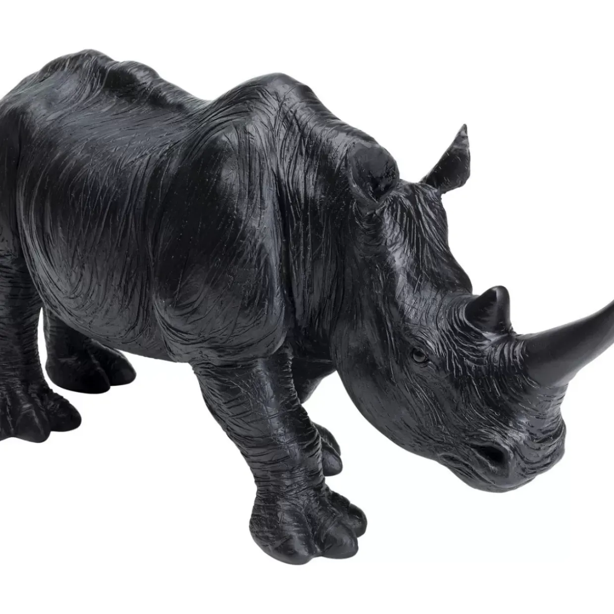 Deko Figur Walking Rhino Schwarz