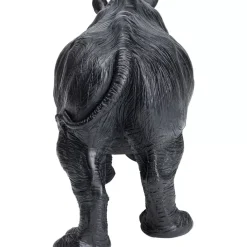 Deko Figur Walking Rhino Schwarz