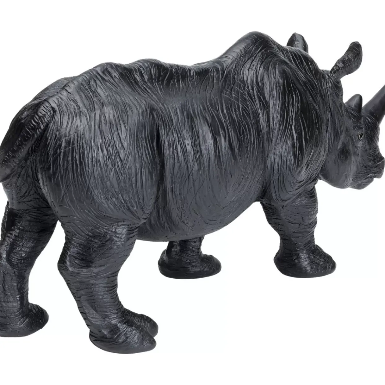 Deko Figur Walking Rhino Schwarz