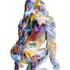 Deko Figur Watching Gorilla Bunt