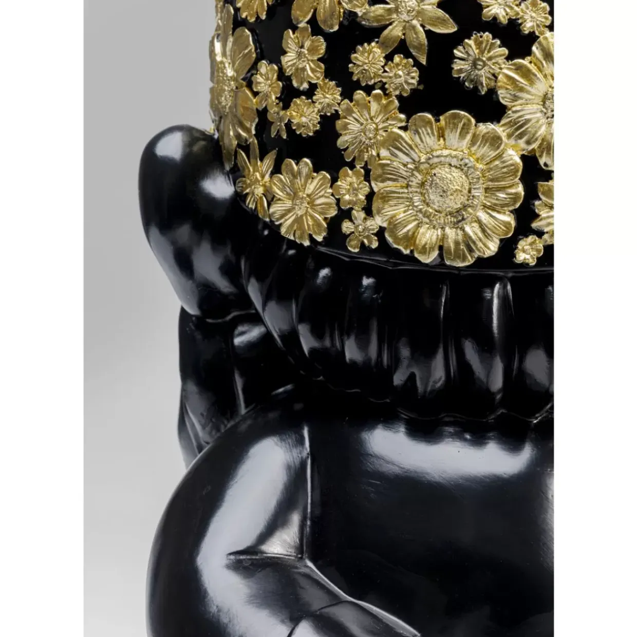 Deko Figur Zwerg Standing Schwarz Gold 61Cm