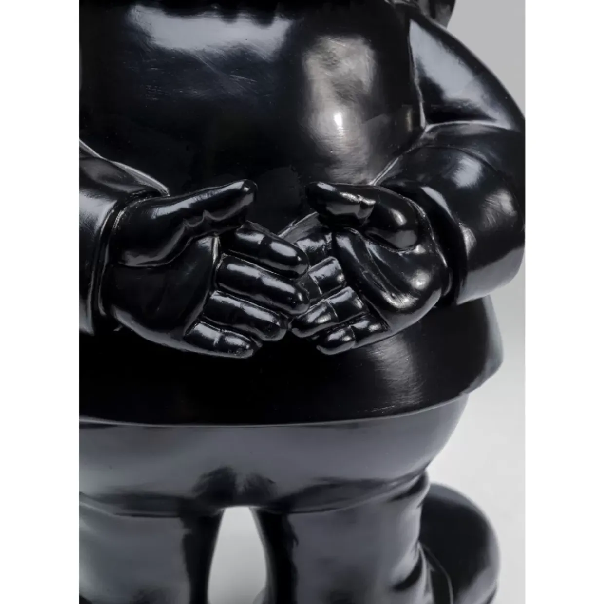 Deko Figur Zwerg Standing Schwarz Gold 61Cm