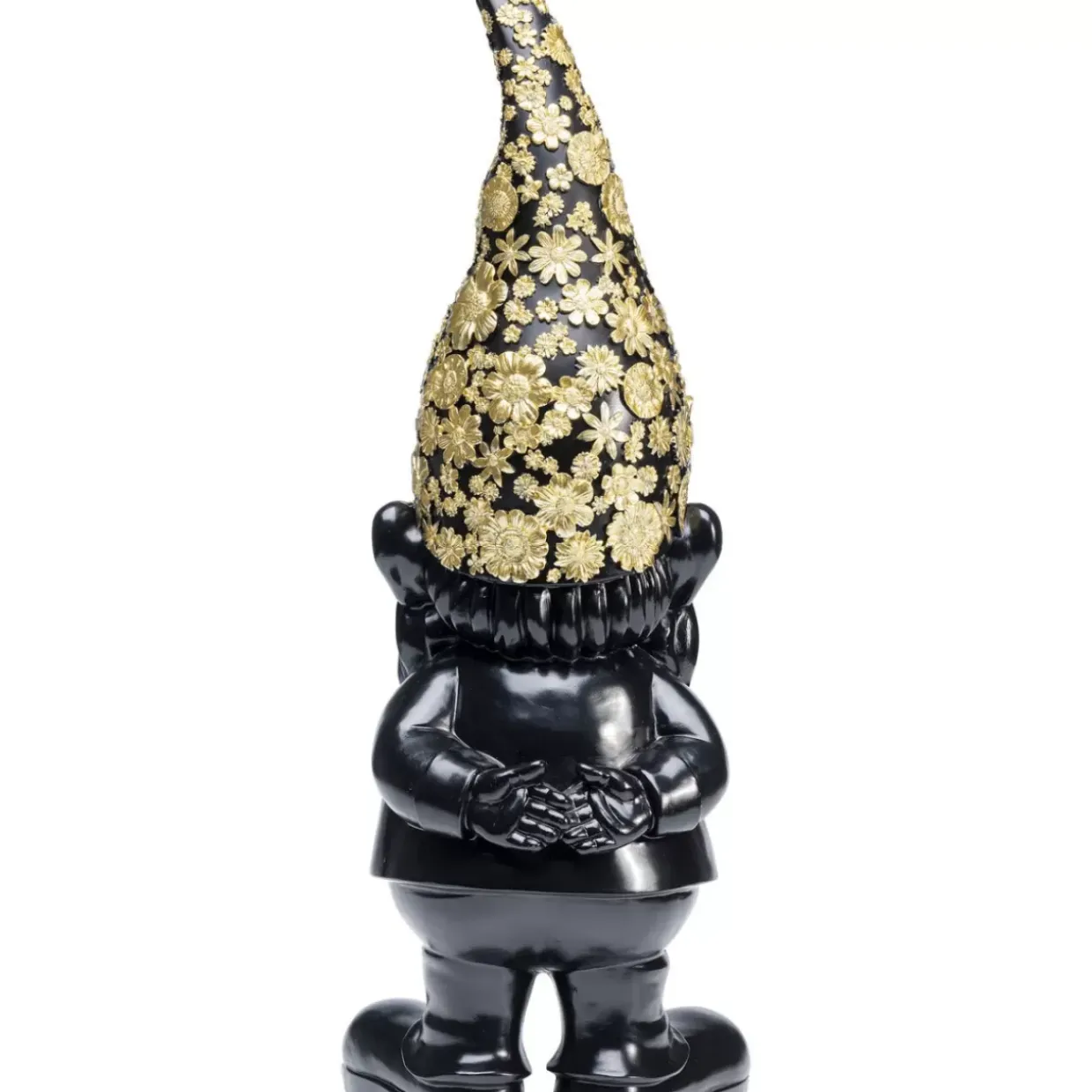 Deko Figur Zwerg Standing Schwarz Gold 61Cm