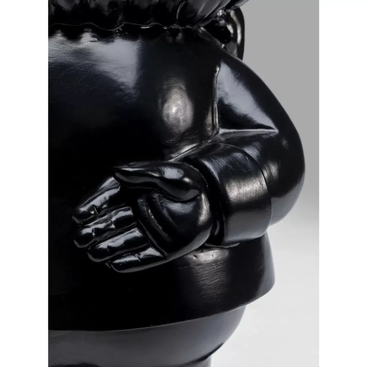 Deko Figur Zwerg Standing Schwarz Gold 46Cm