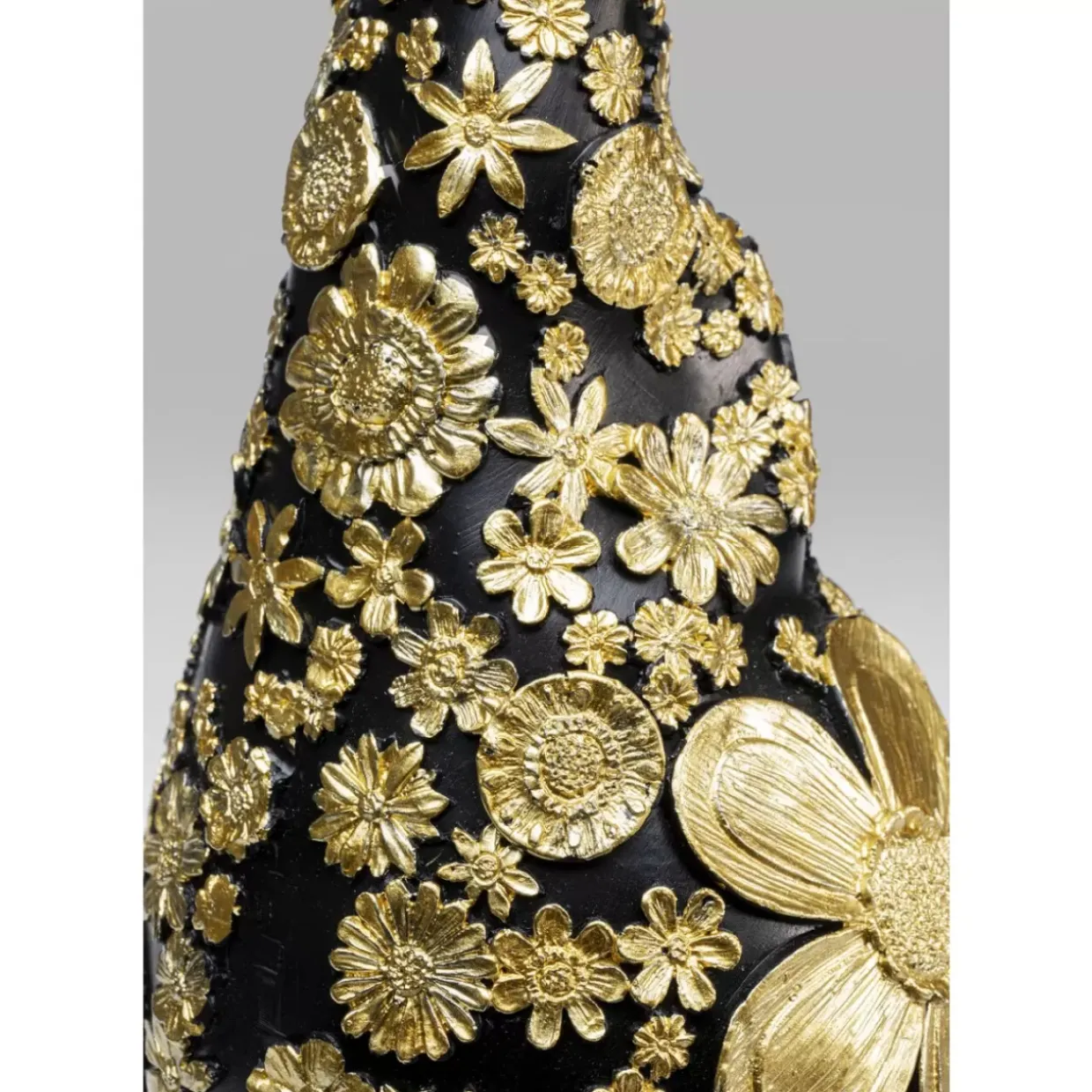 Deko Figur Zwerg Standing Schwarz Gold 46Cm