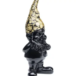 Deko Figur Zwerg Standing Schwarz Gold 46Cm