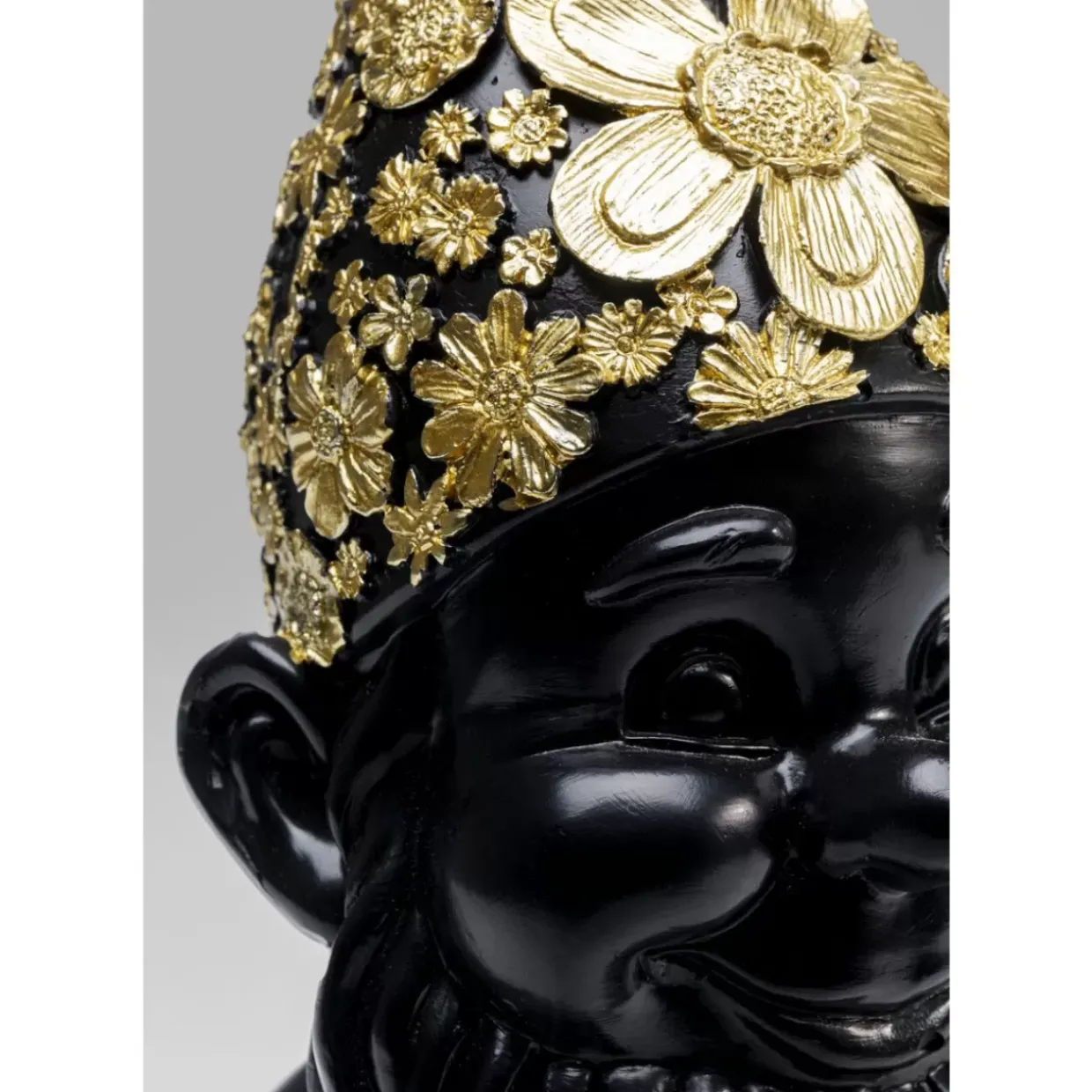 Deko Figur Zwerg Standing Schwarz Gold 30Cm