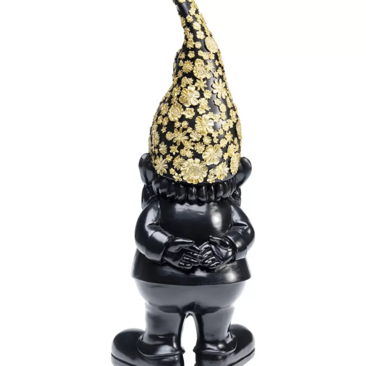 Deko Figur Zwerg Standing Schwarz Gold 30Cm