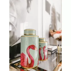 Deko Gefas Flamingos 29Cm