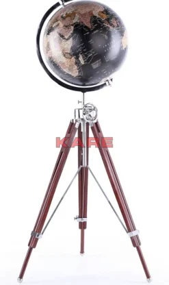 Deko Globus Earth Schwarz