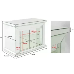 Deko Kamin Crystal 71X70Cm