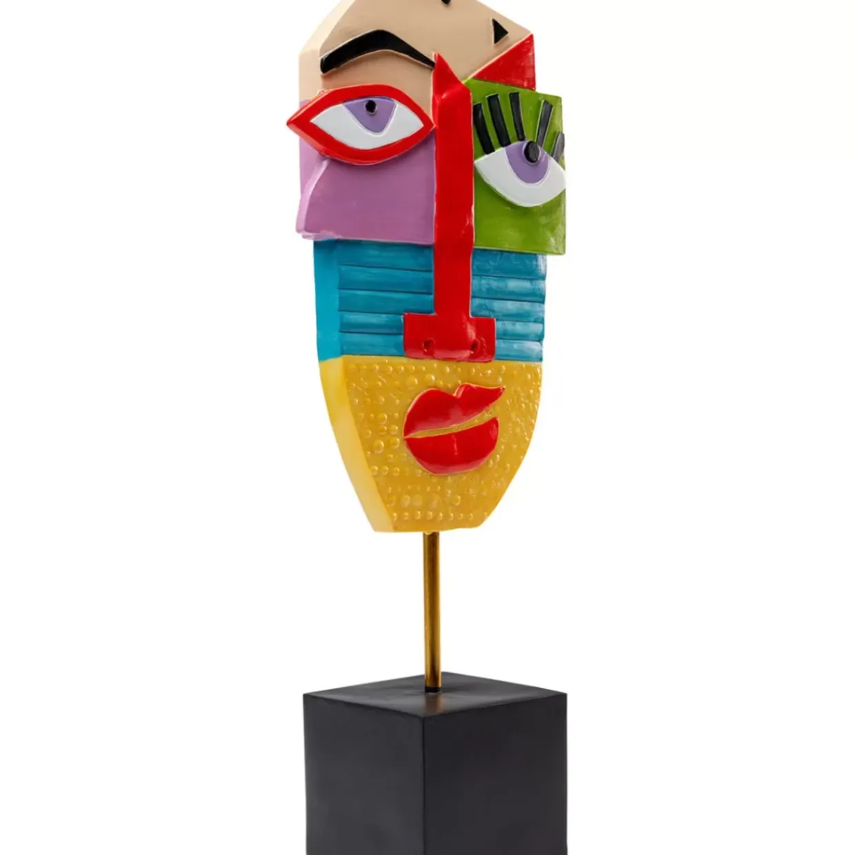 Deko Objekt Abstract Face Multicolour 52Cm