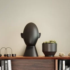 Deko Objekt Abstract Face Schwarz 34Cm