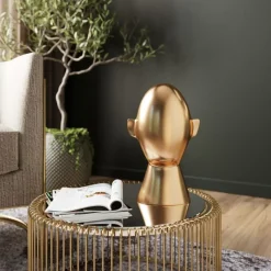 Deko Objekt Abstract Face Gold 28Cm