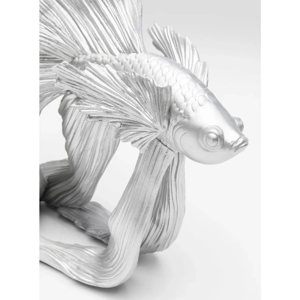 Deko Objekt Betta Fish Silber Klein