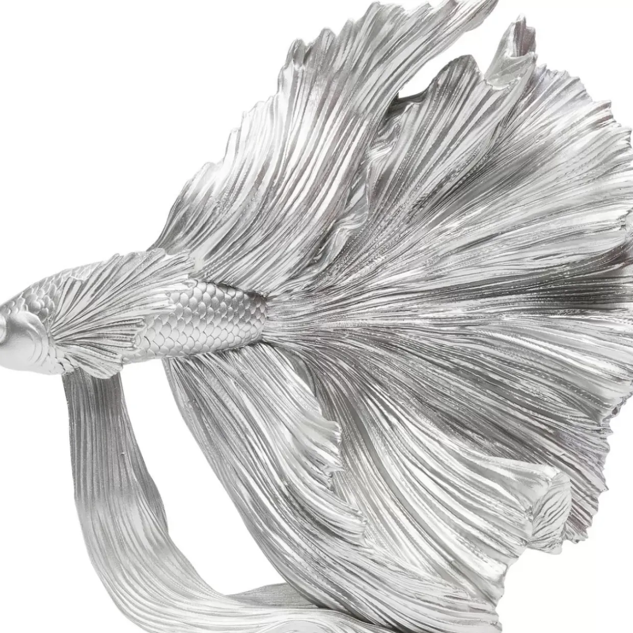 Deko Objekt Betta Fish Silber Klein