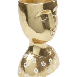 Deko Objekt Daisy Head Gold 19Cm
