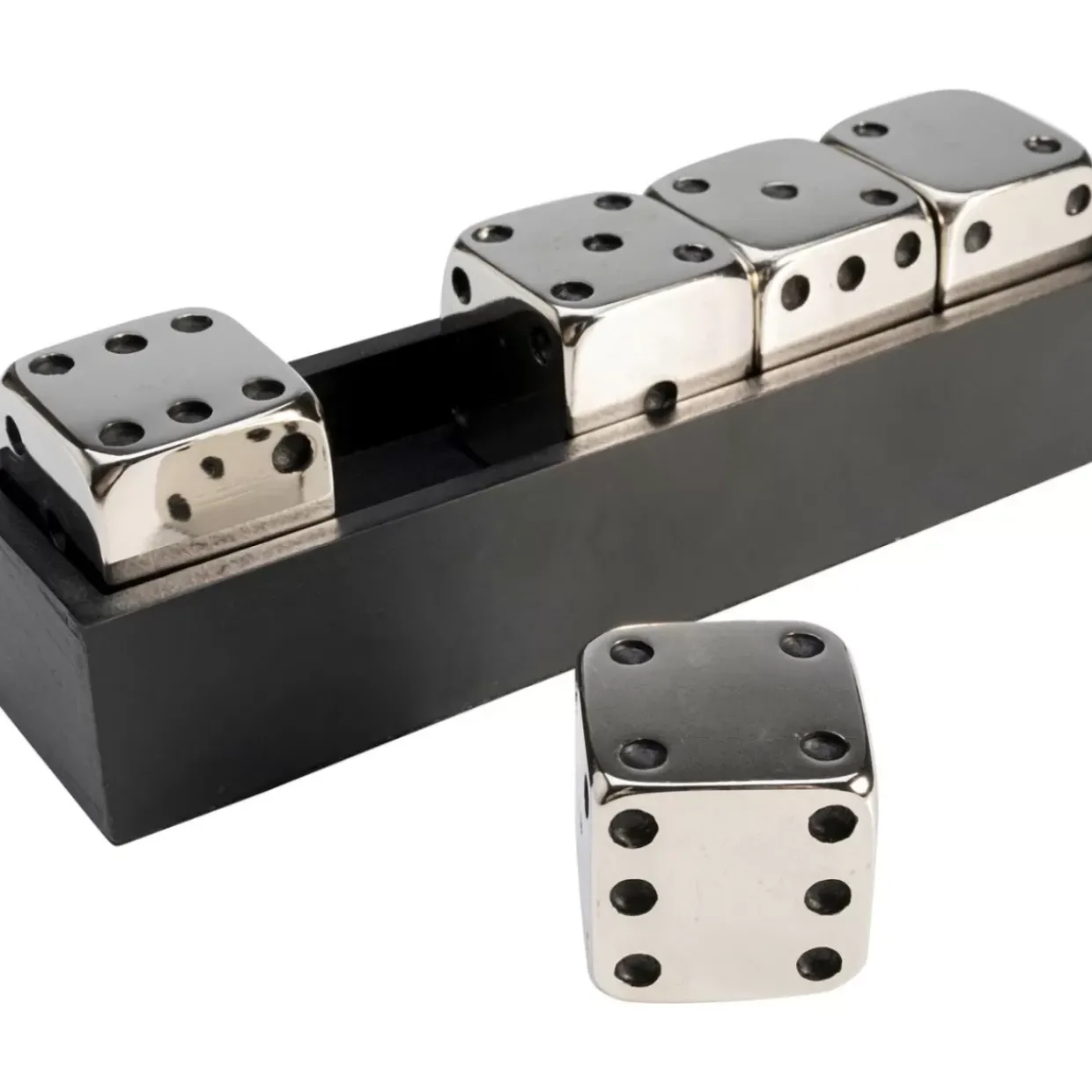 Deko Objekt Dices Silber 20X6Cm