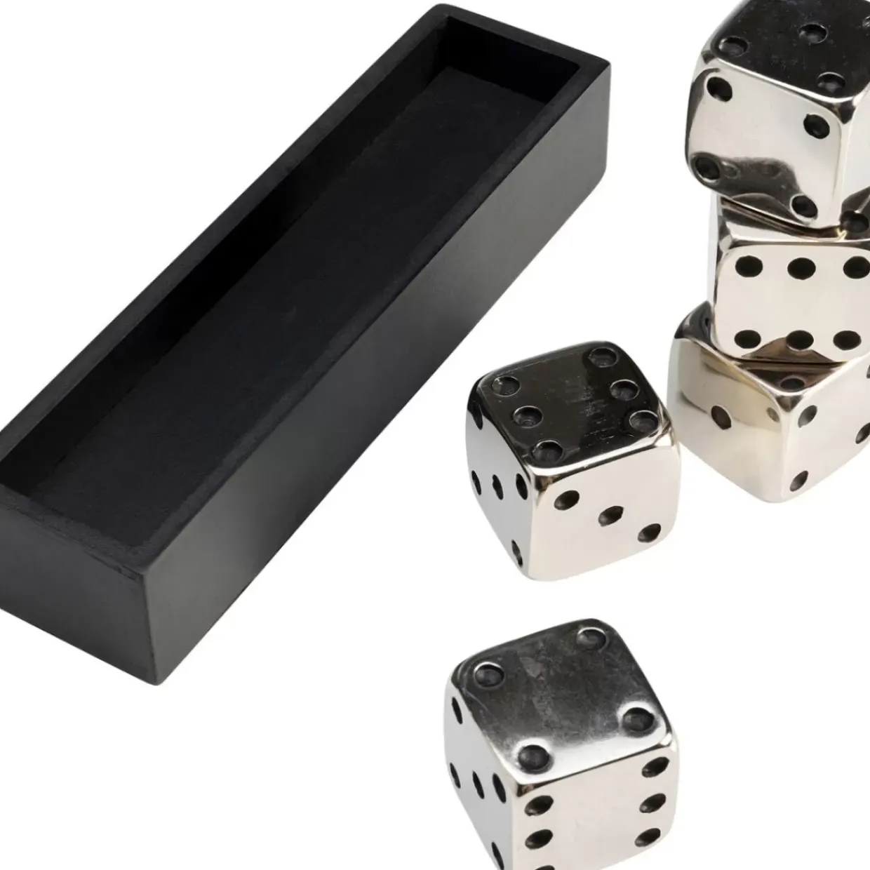 Deko Objekt Dices Silber 20X6Cm