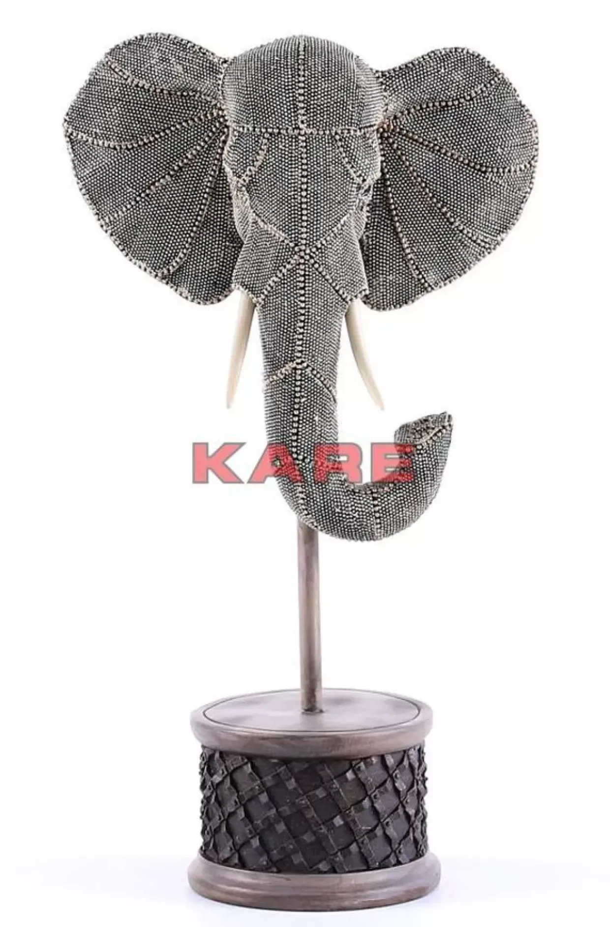 Deko Objekt Elephant Head Pearls 49Cm
