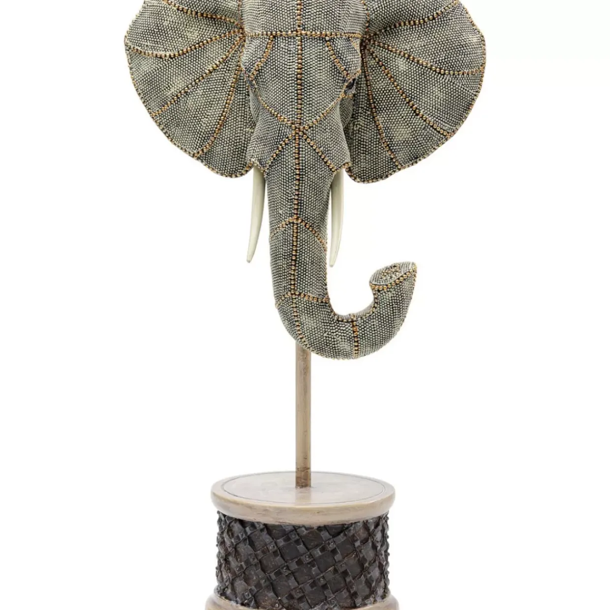 Deko Objekt Elephant Head Pearls 49Cm