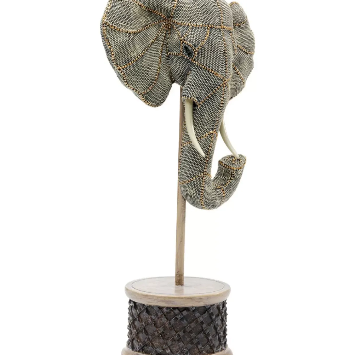 Deko Objekt Elephant Head Pearls 49Cm