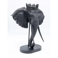 Deko Objekt Elephant Royal Schwarz 57Cm