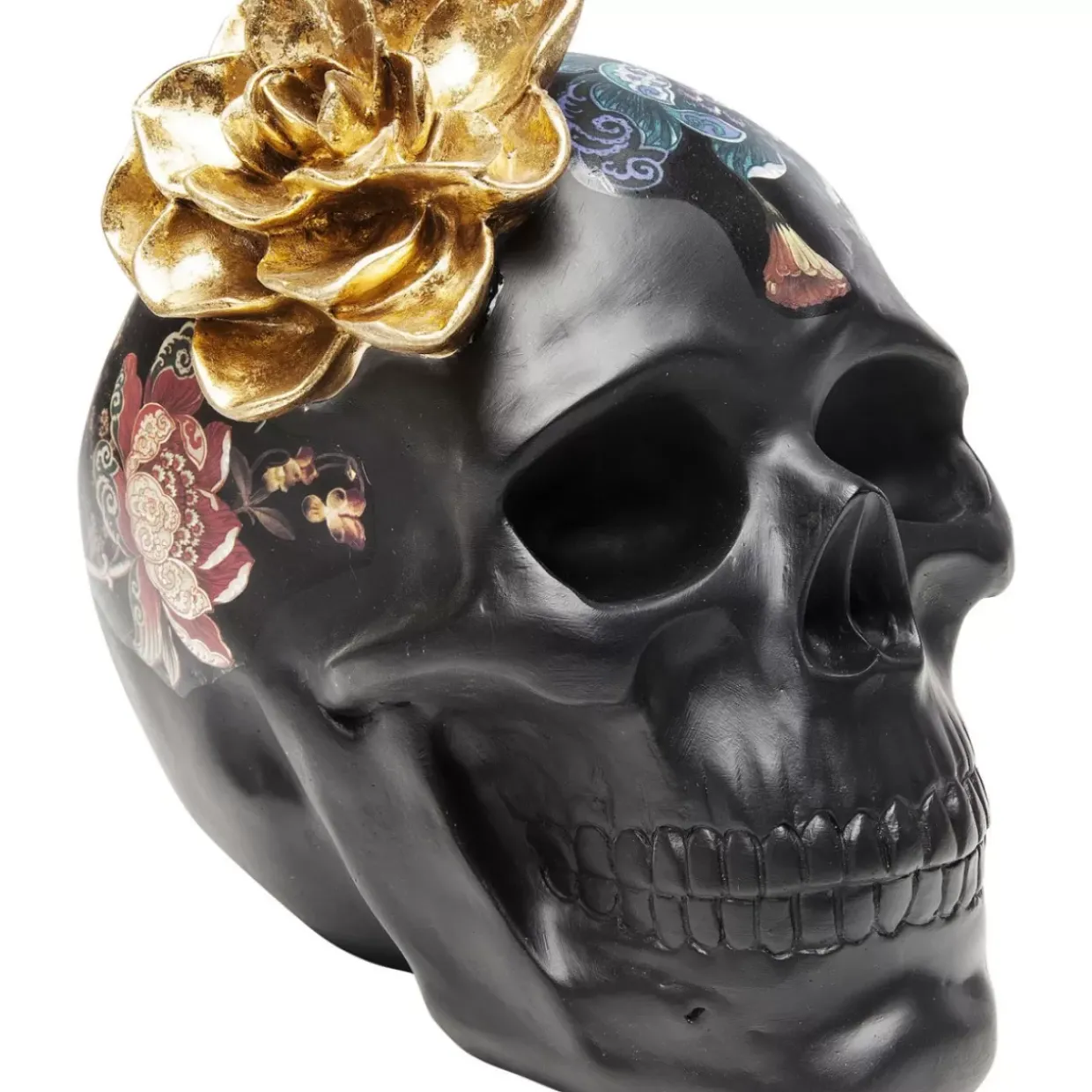 Deko Objekt Flower Skull 22Cm