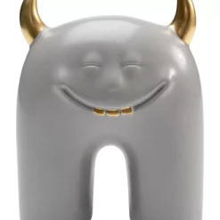 Deko Objekt Funny Teeth Grau 15Cm