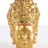 Deko Objekt Goddess Head Gold 39Cm