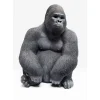 Deko Objekt Monkey Gorilla Side Medium Schwarz