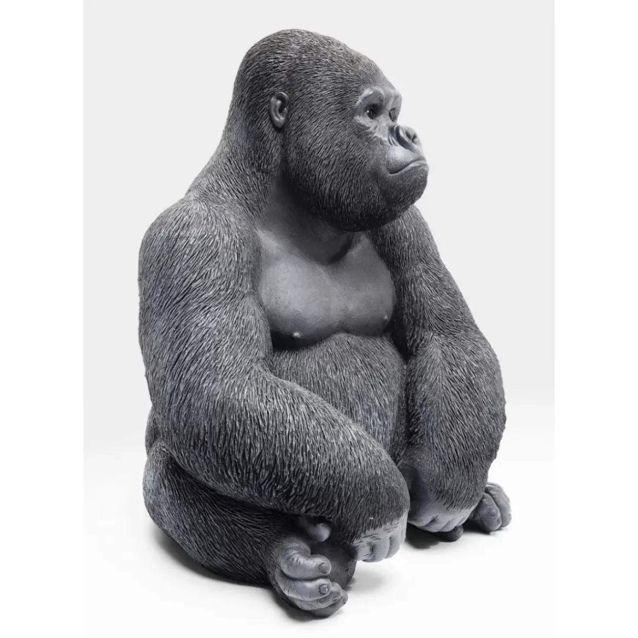 Deko Objekt Monkey Gorilla Side Medium Schwarz