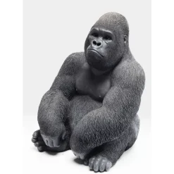 Deko Objekt Monkey Gorilla Side Medium Schwarz