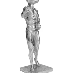 Deko Objekt Muscle Dog Silber